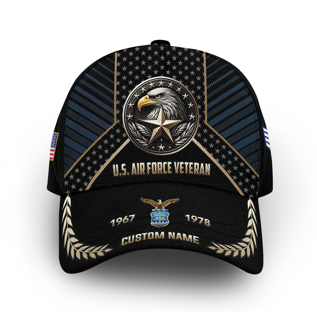 Unique Custom Name, Rank, Year, USAF Cap VPVC007304, Gifts For Air Force Veteran, Gifts For Dad, For Husband, Best Gifts On Father's Day, Independence Day, Veterans Day.