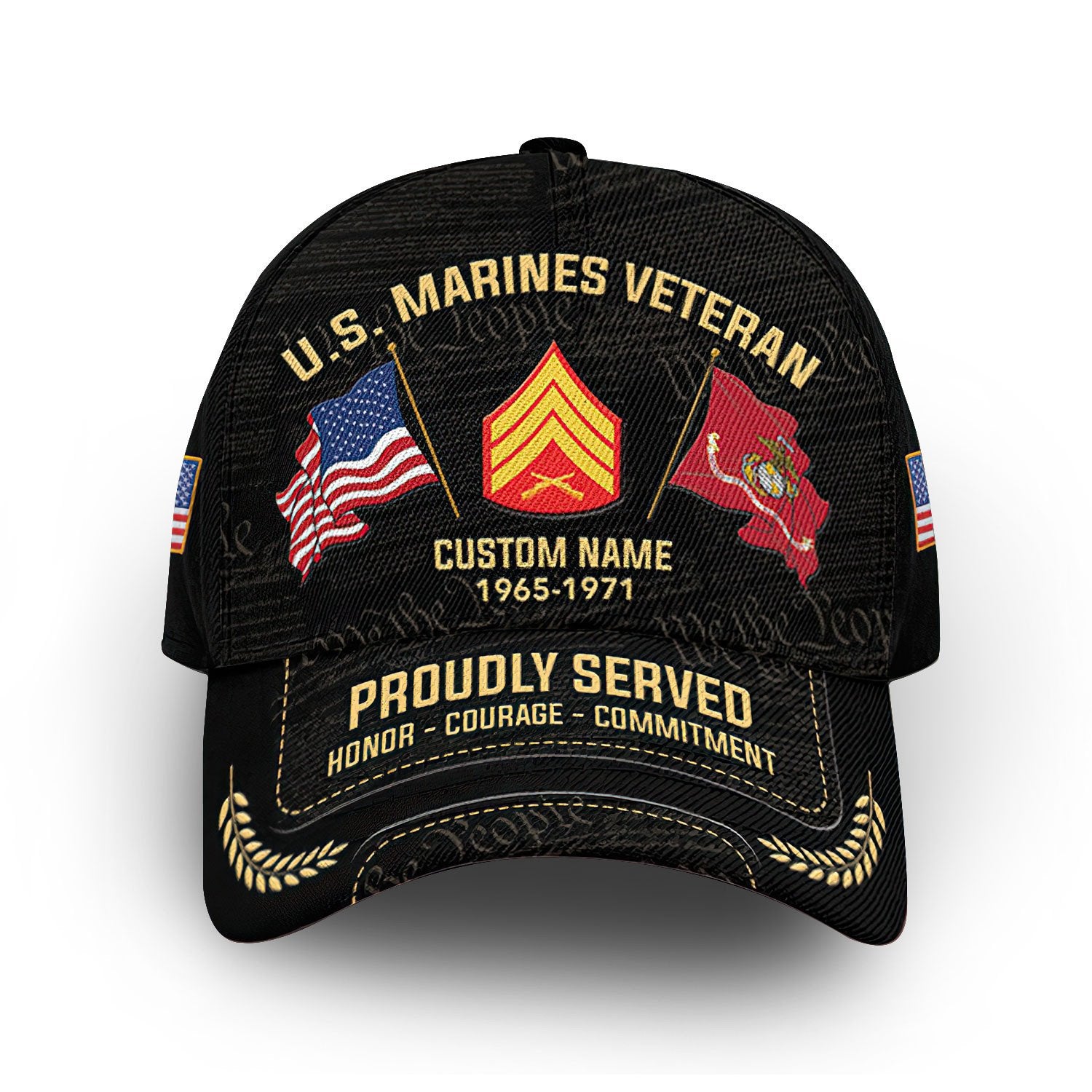 Unique Custom Name, Rank, Year, USMC Cap VPVC007403, Gifts For Marine Veteran, Gifts For Dad, For Husband, Best Gifts On Father's Day, Independence Day, Veterans Day.