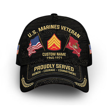 Unique Custom Name, Rank, Year, USMC Cap VPVC007403, Gifts For Marine Veteran, Gifts For Dad, For Husband, Best Gifts On Father's Day, Independence Day, Veterans Day.