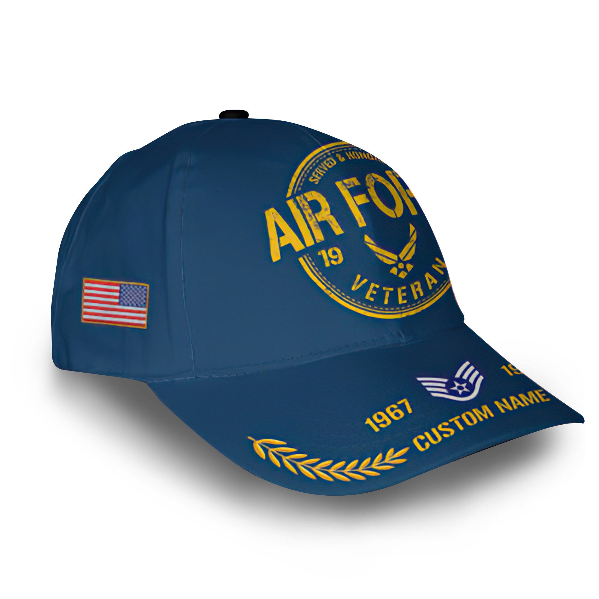 Unique Custom Name, Rank, Year, USAF Cap VPVC008104, Gifts For Air Force Veteran, Gifts For Dad, For Husband, Best Gifts On Father's Day, Independence Day, Veterans Day.