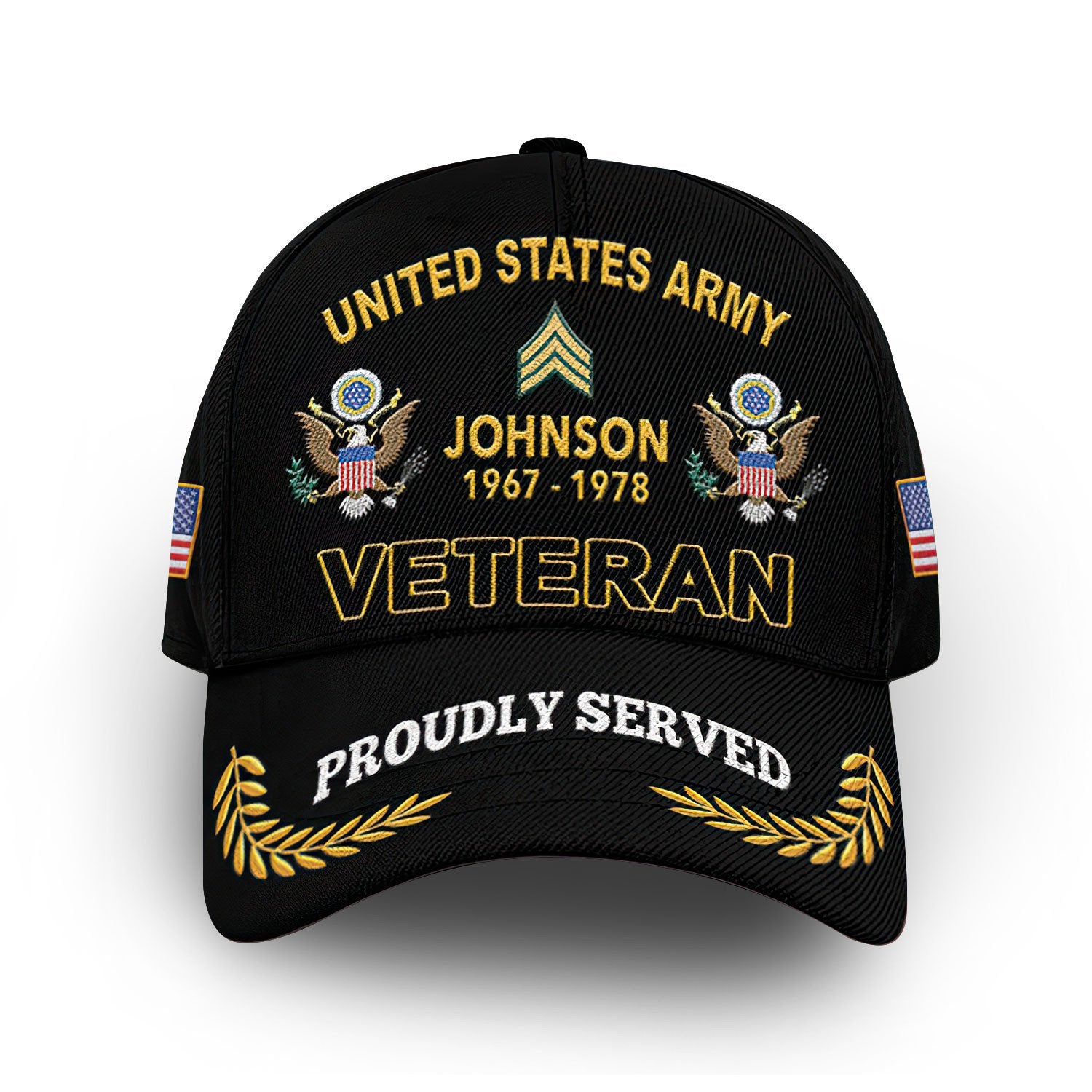 US Army Custom Cap VPVC008201, Gifts For Army Veteran, Best Gifts On Father's Day, Armed Forces Day, Independence Day, Veterans Day.