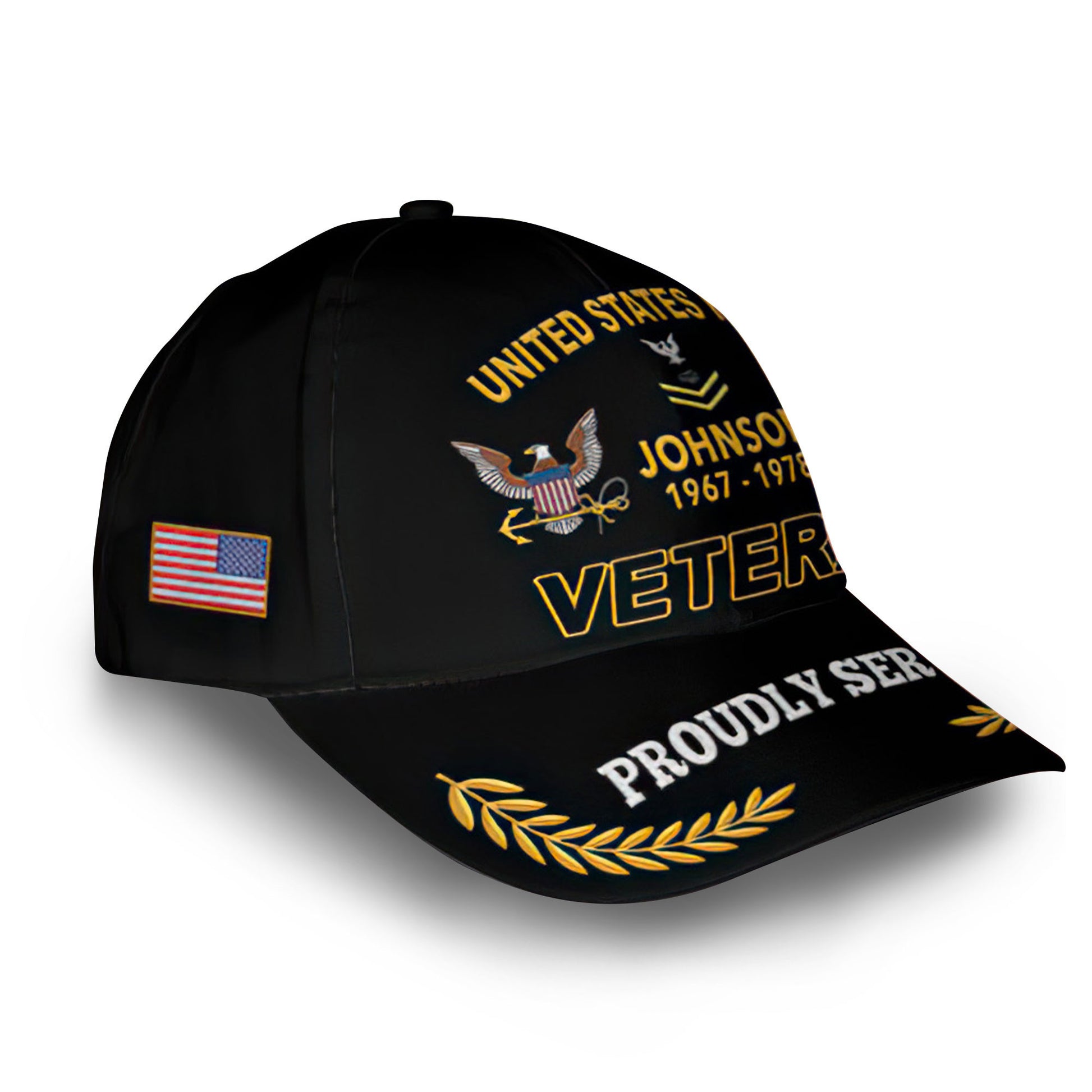 US Navy Custom Cap VPVC008202, Gifts For Navy Veteran, Best Gifts On Father's Day, Armed Forces Day, Independence Day, Veterans Day.