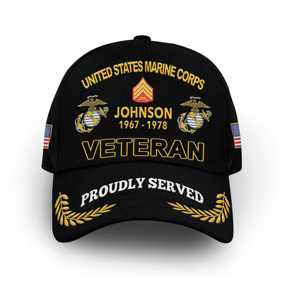 USMC Custom Cap VPVC008203, Gifts For Marine Veteran, Best Gifts On Father's Day, Armed Forces Day, Independence Day, Veterans Day.