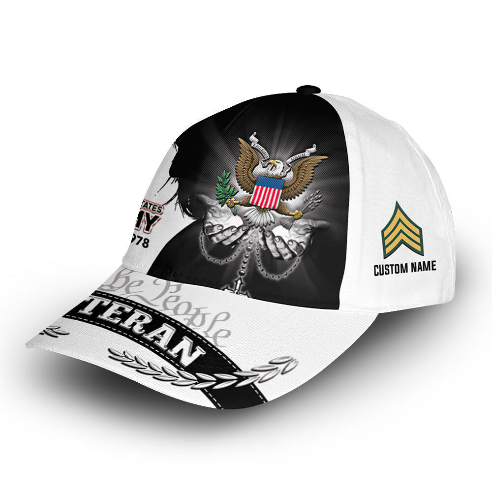 US Army Custom Cap VPVC008301, Gifts For Army Veteran, Best Gifts On Father's Day, Armed Forces Day, Independence Day, Veterans Day.