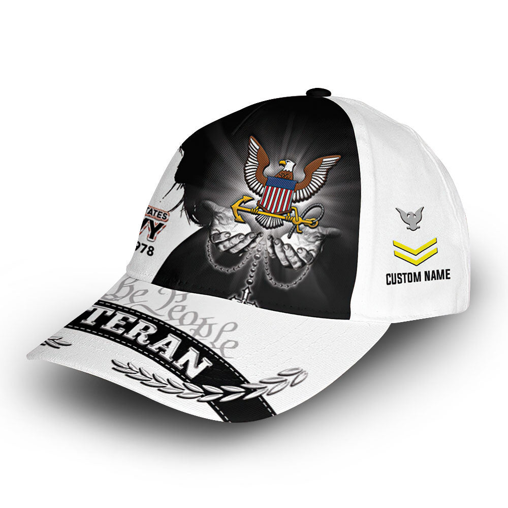 US Navy Custom Cap VPVC008302, Gifts For Navy Veteran, Best Gifts On Father's Day, Armed Forces Day, Independence Day, Veterans Day.