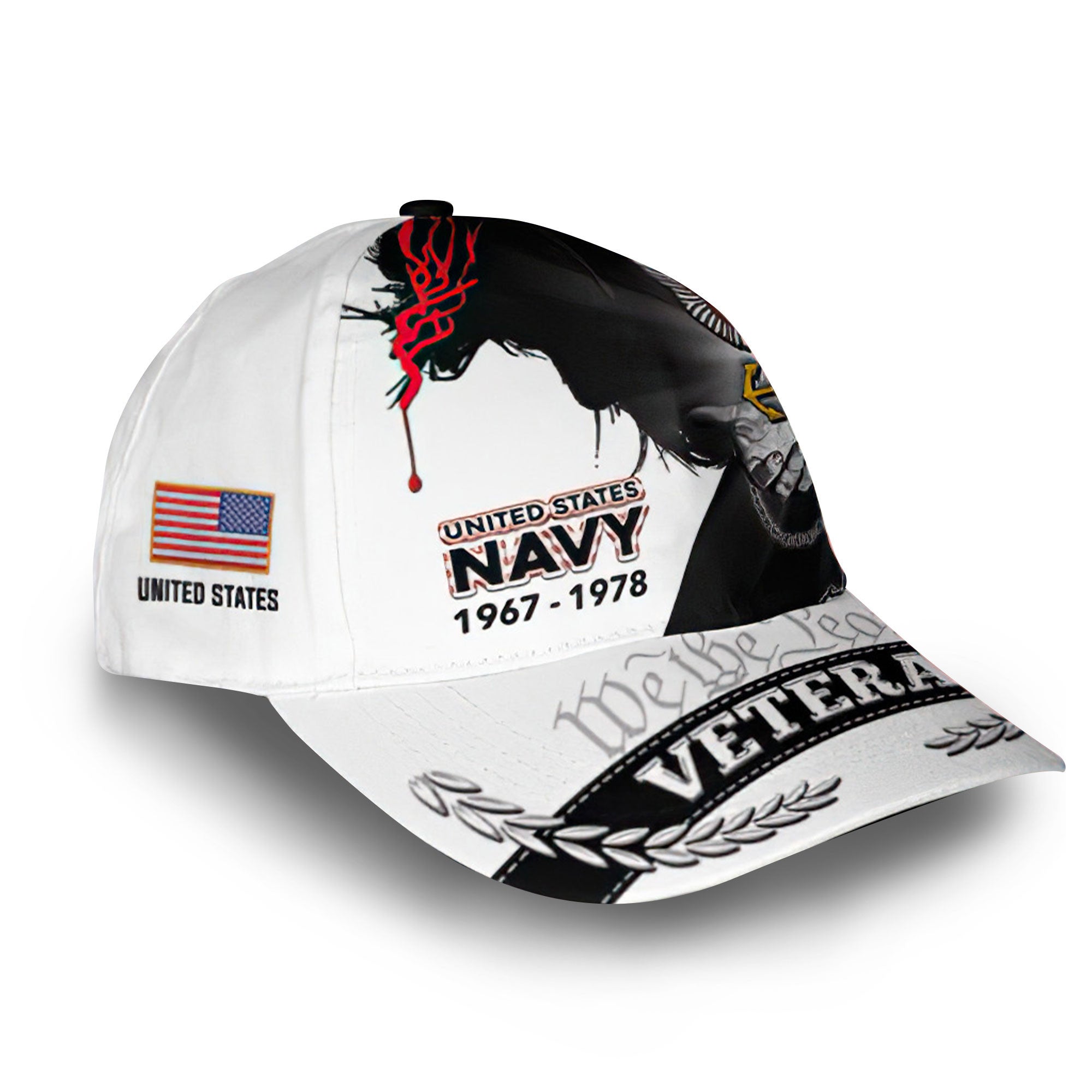 US Navy Custom Cap VPVC008302, Gifts For Navy Veteran, Best Gifts On Father's Day, Armed Forces Day, Independence Day, Veterans Day.