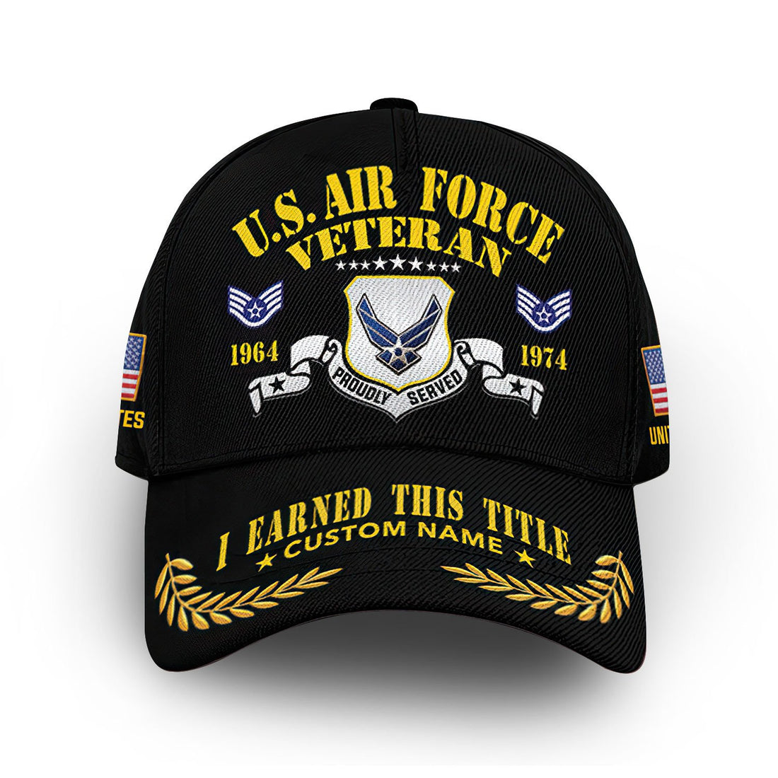 Unique Custom Name, Rank, Year, USAF Cap VPVC009004, Gifts For Air Force Veteran, Gifts For Dad, For Husband, Best Gifts On Father's Day, Independence Day, Veterans Day.