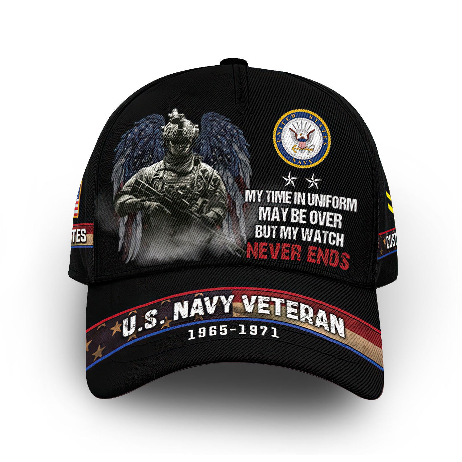 Unique Custom Name, Rank, Year, US Navy Cap VPVC009102, Gifts For Navy Veteran, Gifts For Dad, For Husband, Best Gifts On Father's Day, Independence Day, Veterans Day.