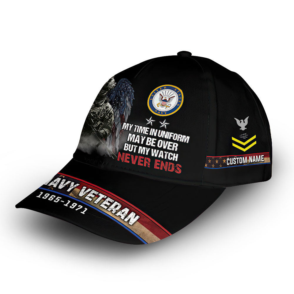 Unique Custom Name, Rank, Year, US Navy Cap VPVC009102, Gifts For Navy Veteran, Gifts For Dad, For Husband, Best Gifts On Father's Day, Independence Day, Veterans Day.
