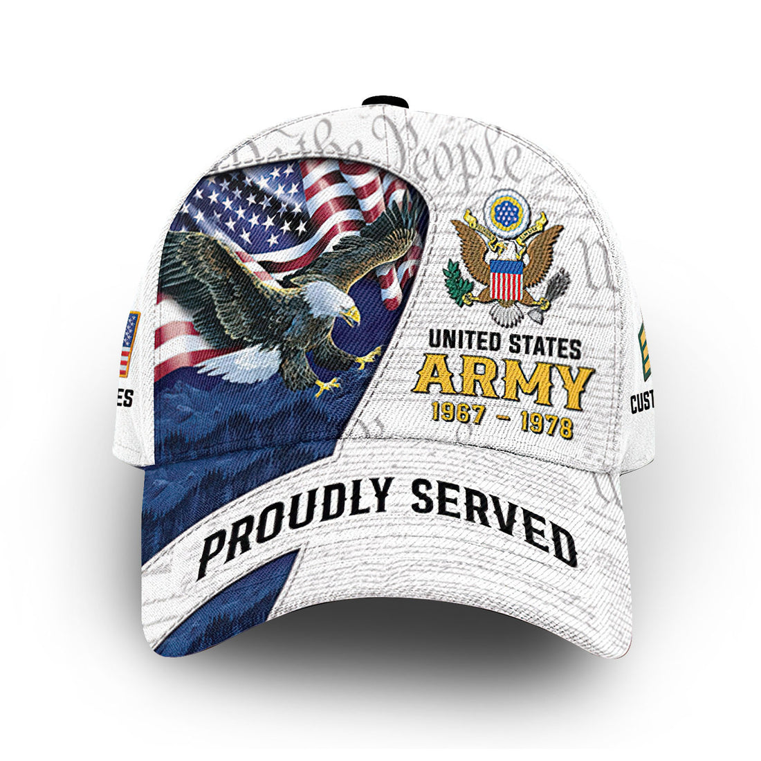 US Army Custom Cap VPVC009201, Gifts For Army Veteran, Best Gifts On Father's Day, Armed Forces Day, Independence Day, Veterans Day.