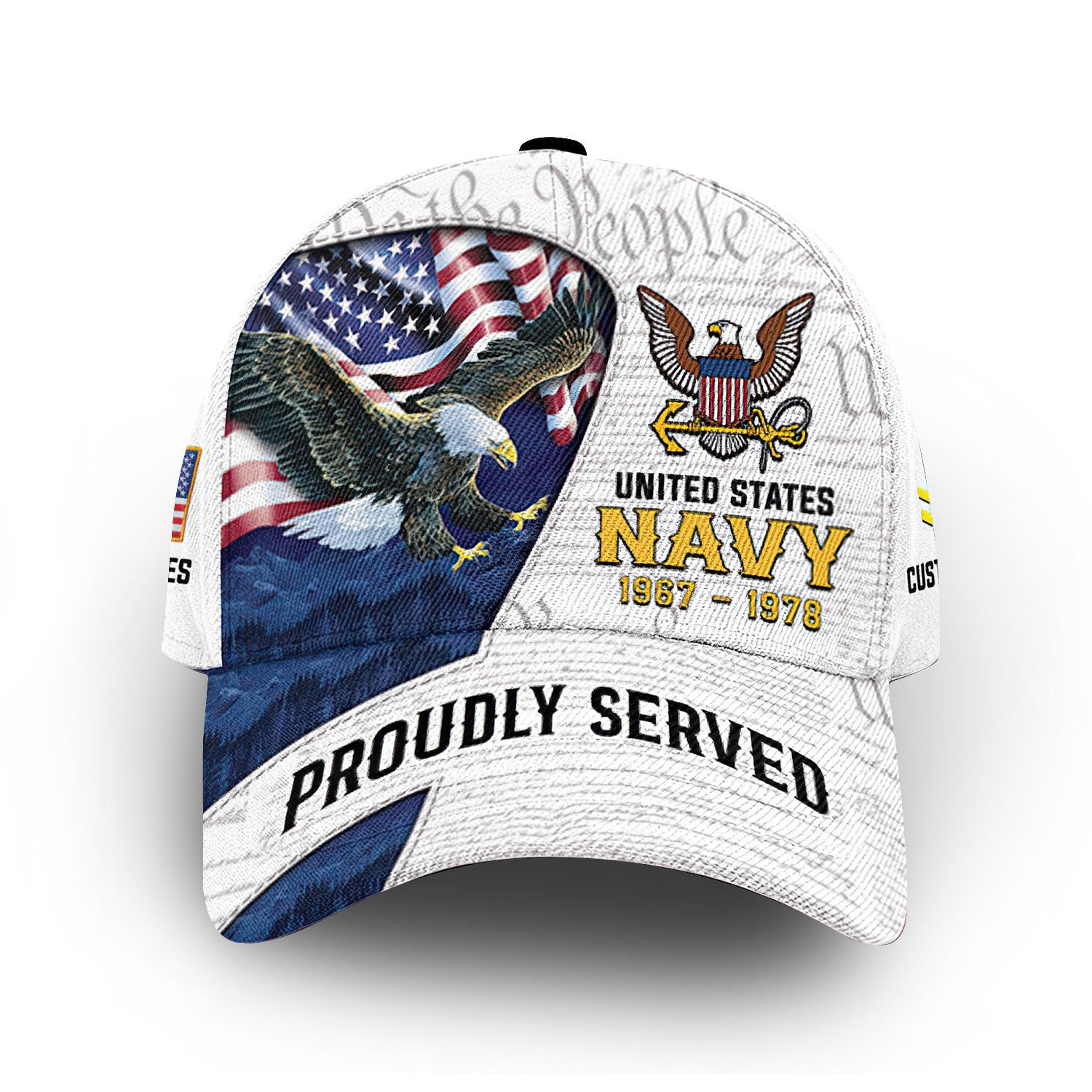 US Navy Custom Cap VPVC009202, Gifts For Navy Veteran, Best Gifts On Father's Day, Armed Forces Day, Independence Day, Veterans Day.