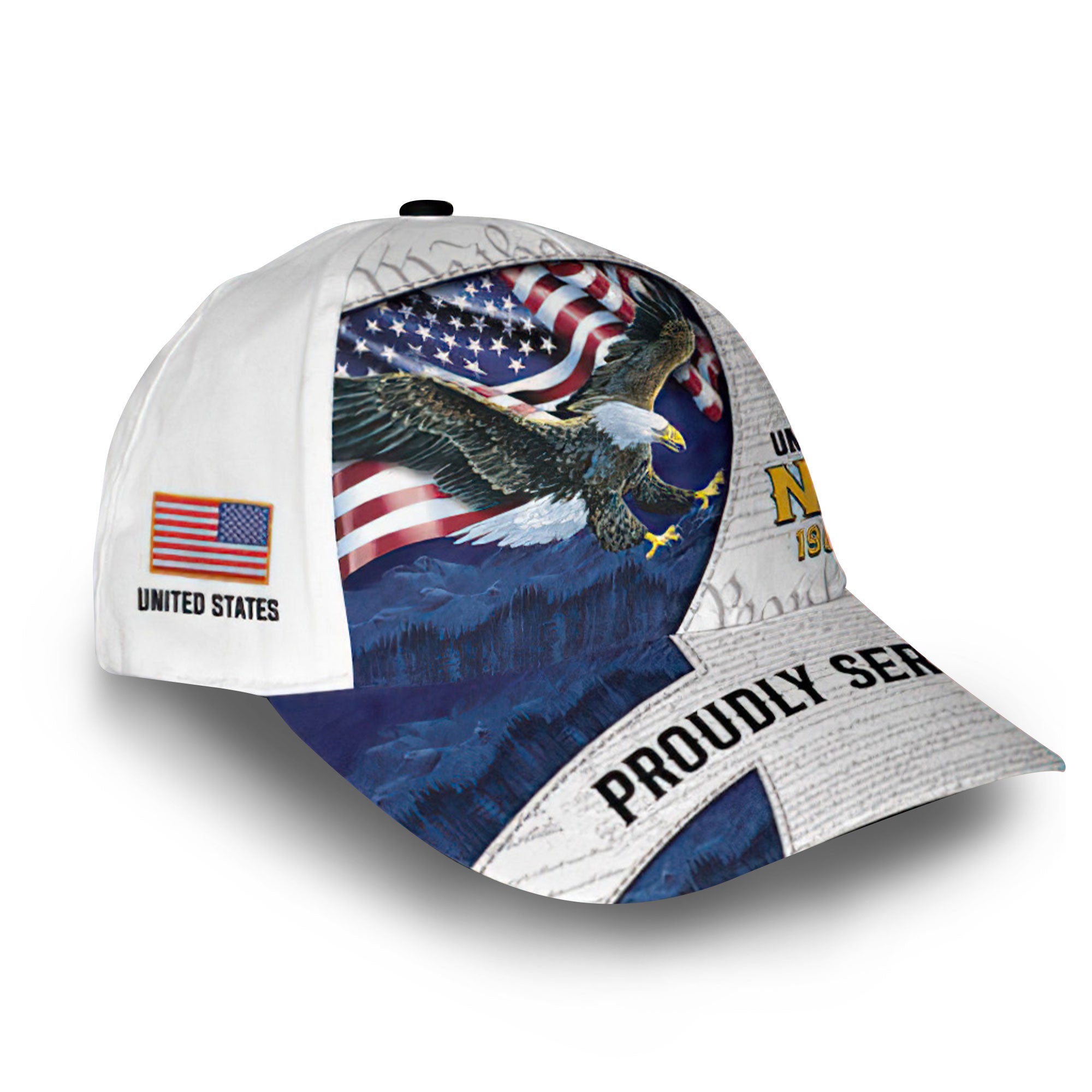 US Navy Custom Cap VPVC009202, Gifts For Navy Veteran, Best Gifts On Father's Day, Armed Forces Day, Independence Day, Veterans Day.