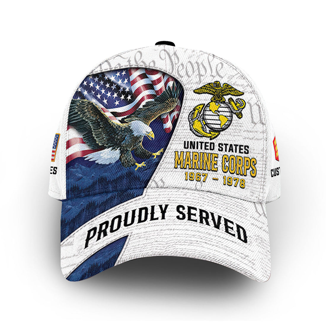USMC Custom Cap VPVC009203, Gifts For Marine Veteran, Best Gifts On Father's Day, Armed Forces Day, Independence Day, Veterans Day.