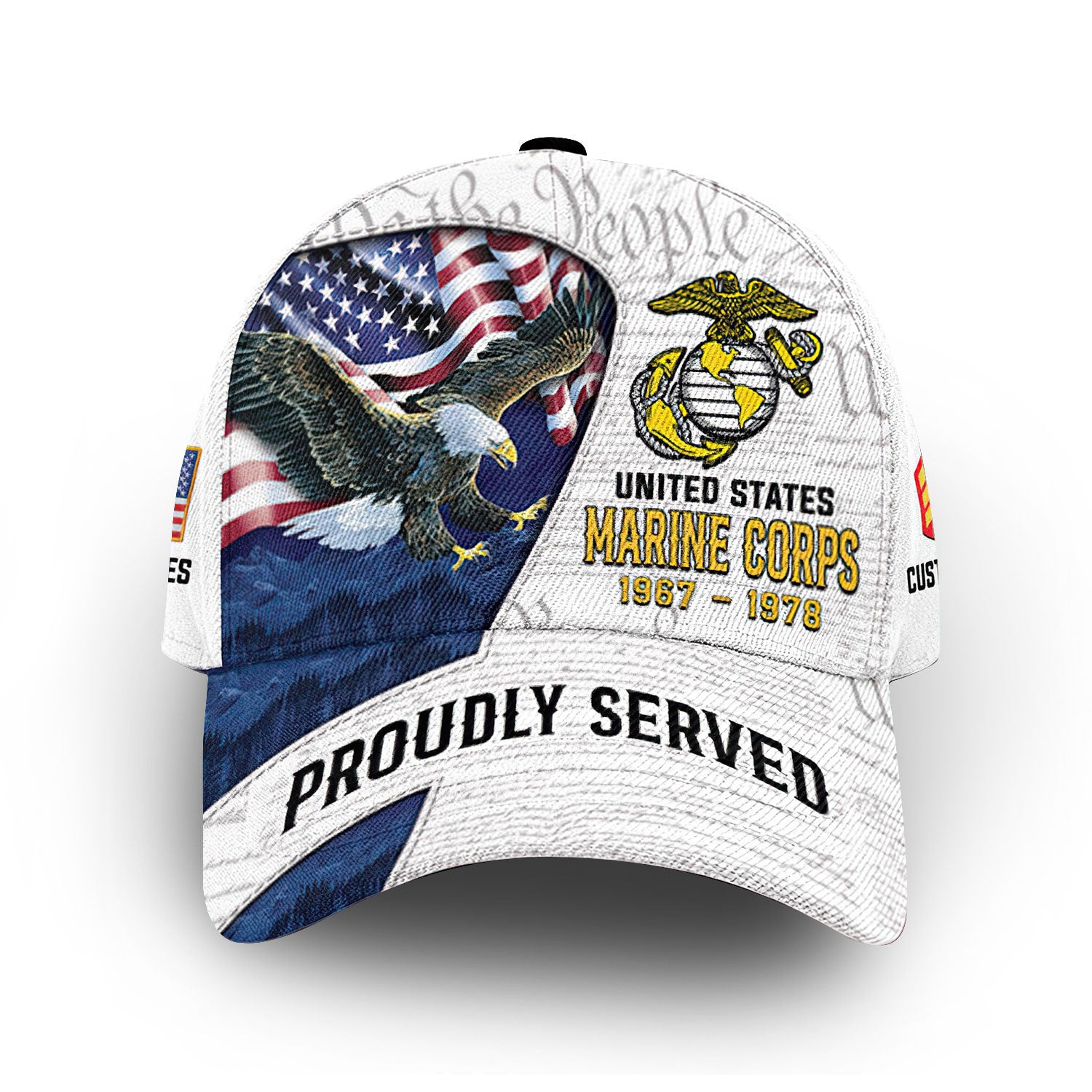 USMC Custom Cap VPVC009203, Gifts For Marine Veteran, Best Gifts On Father's Day, Armed Forces Day, Independence Day, Veterans Day.