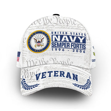 US Navy Custom Cap VPVC009302, Gifts For Navy Veteran, Best Gifts On Father's Day, Armed Forces Day, Independence Day, Veterans Day.