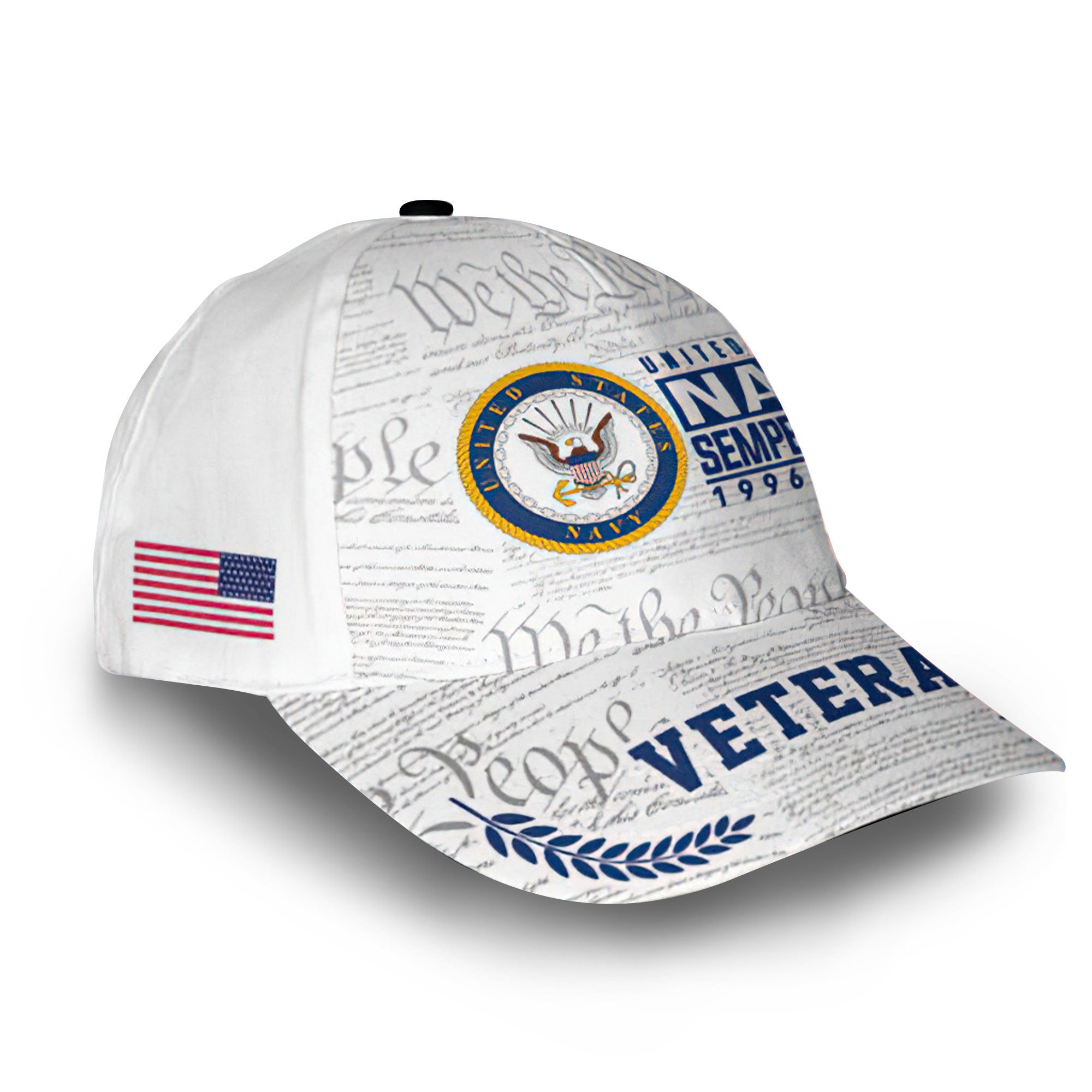 US Navy Custom Cap VPVC009302, Gifts For Navy Veteran, Best Gifts On Father's Day, Armed Forces Day, Independence Day, Veterans Day.