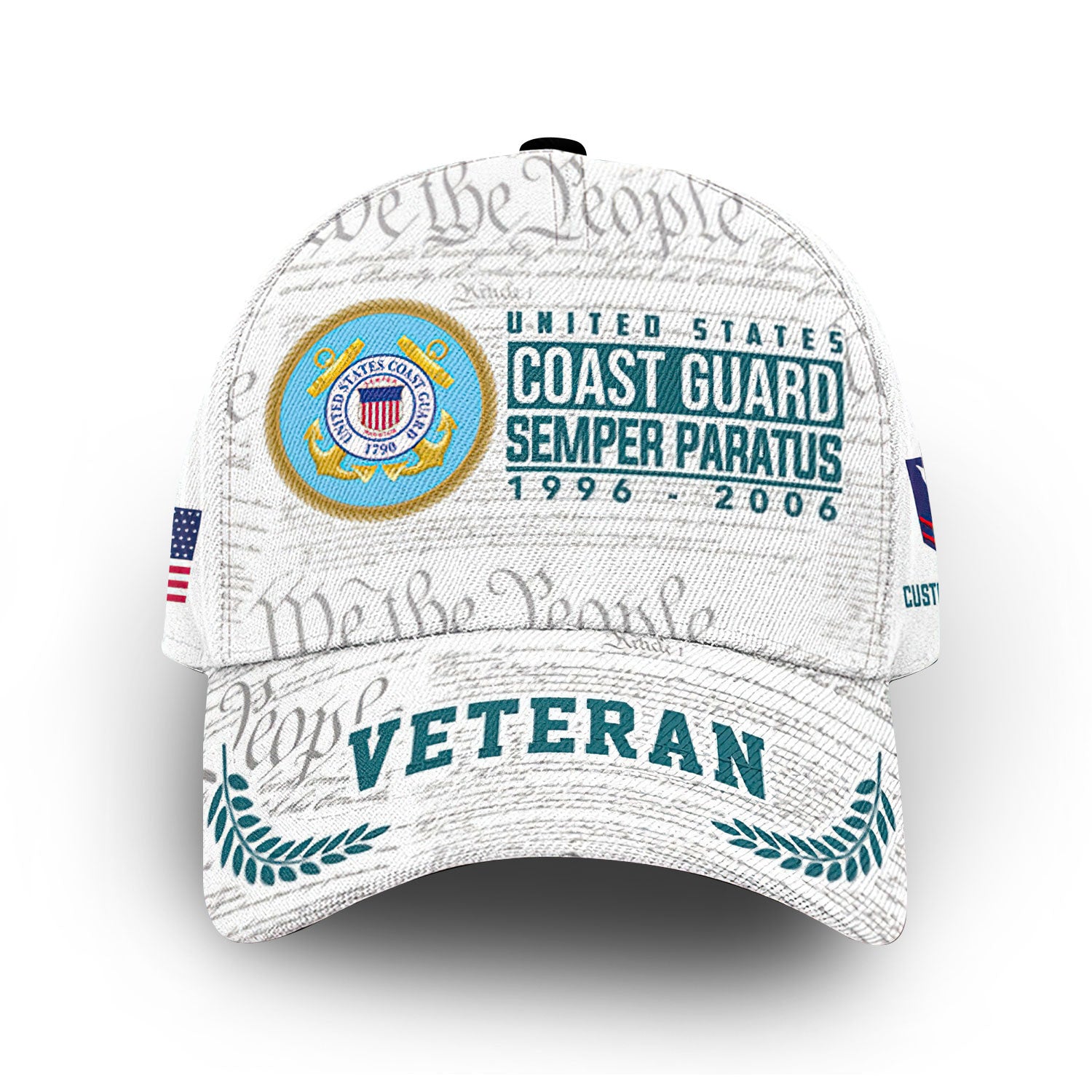 USCG Custom Cap VPVC009305, Gifts For Coast Guard Veteran, Best Gifts On Father's Day, Armed Forces Day, Independence Day, Veterans Day.
