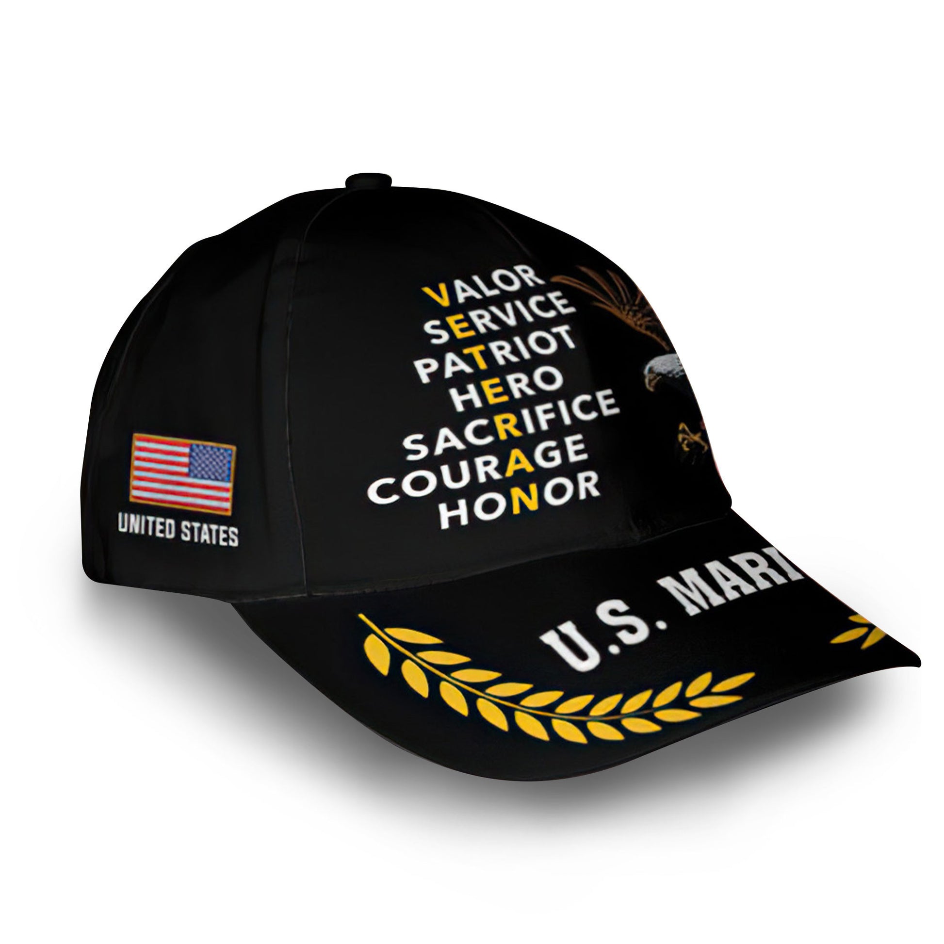 USMC Custom Cap VPVC009603, Gifts For Marine Veteran, Best Gifts On Father's Day, Armed Forces Day, Independence Day, Veterans Day.