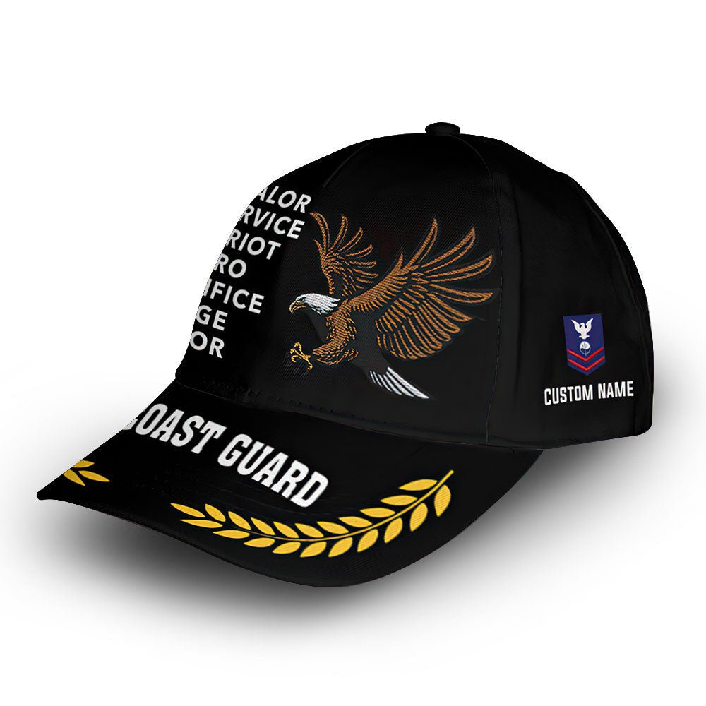 USCG Custom Cap VPVC009605, Gifts For Coast Guard Veteran, Best Gifts On Father's Day, Armed Forces Day, Independence Day, Veterans Day.