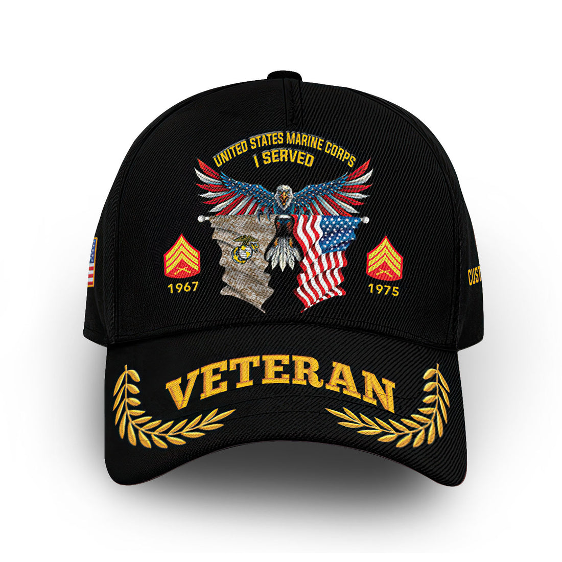Unique Custom Name, Rank, Year, USMC Cap VPVC010403, Gifts For Marine Veteran, Gifts For Dad, For Husband, Best Gifts On Father's Day, Independence Day, Veterans Day.