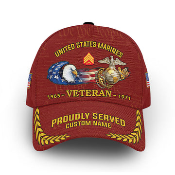 USMC Custom Cap VPVC010603, Gifts For Marine Veteran, Best Gifts On Father's Day, Armed Forces Day, Independence Day, Veterans Day.