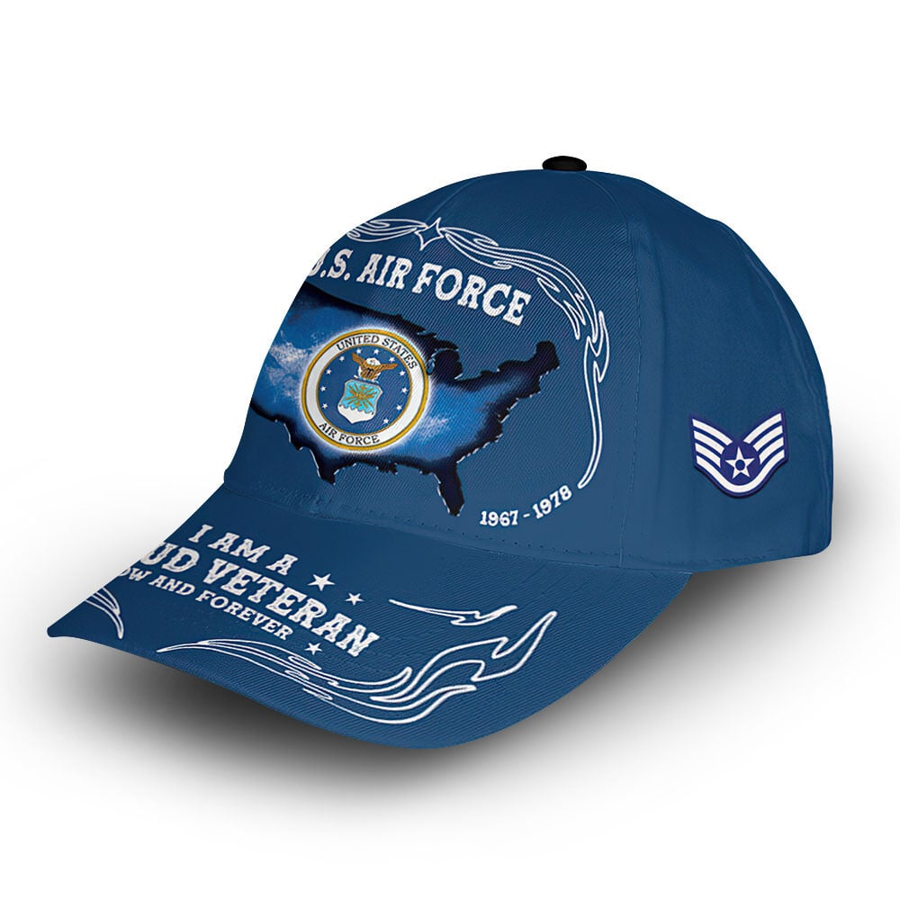 USAF Custom Cap VPVC010704, Gifts For Air Force Veteran, Best Gifts On Father's Day, Armed Forces Day, Independence Day, Veterans Day.
