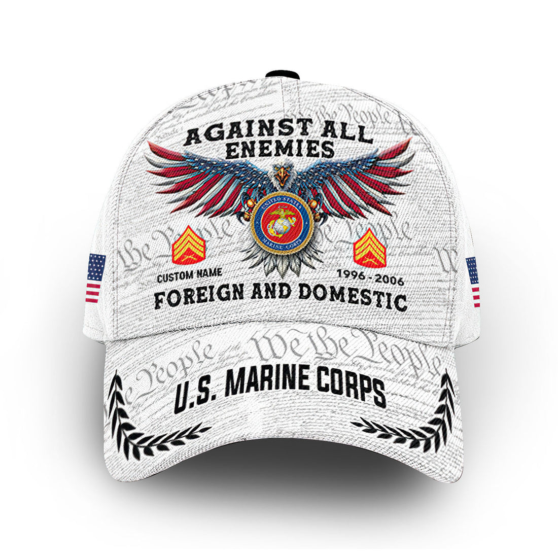 Unique Custom Name, Rank, Year, USMC Cap VPVC011403, Gifts For Marine Veteran, Gifts For Dad, For Husband, Best Gifts On Father's Day, Independence Day, Veterans Day.