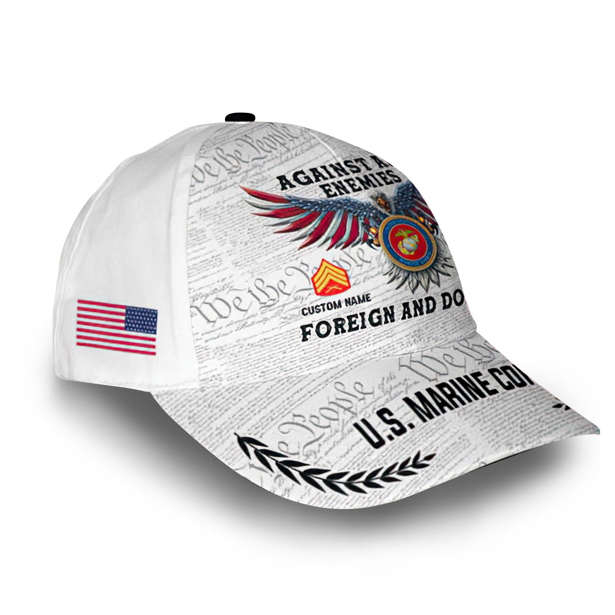 Unique Custom Name, Rank, Year, USMC Cap VPVC011403, Gifts For Marine Veteran, Gifts For Dad, For Husband, Best Gifts On Father's Day, Independence Day, Veterans Day.