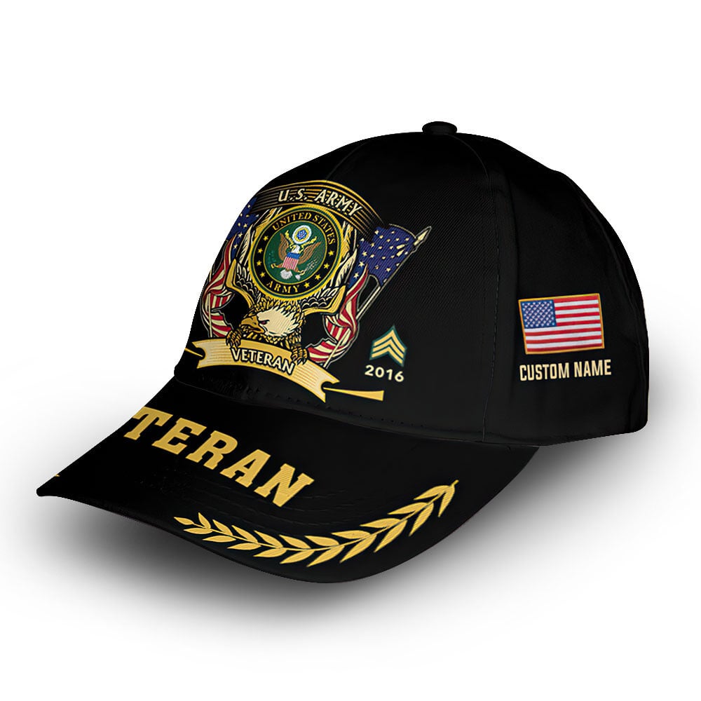 US Army Custom Cap VPVC011701, Gifts For Army Veteran, Best Gifts On Father's Day, Armed Forces Day, Independence Day, Veterans Day.