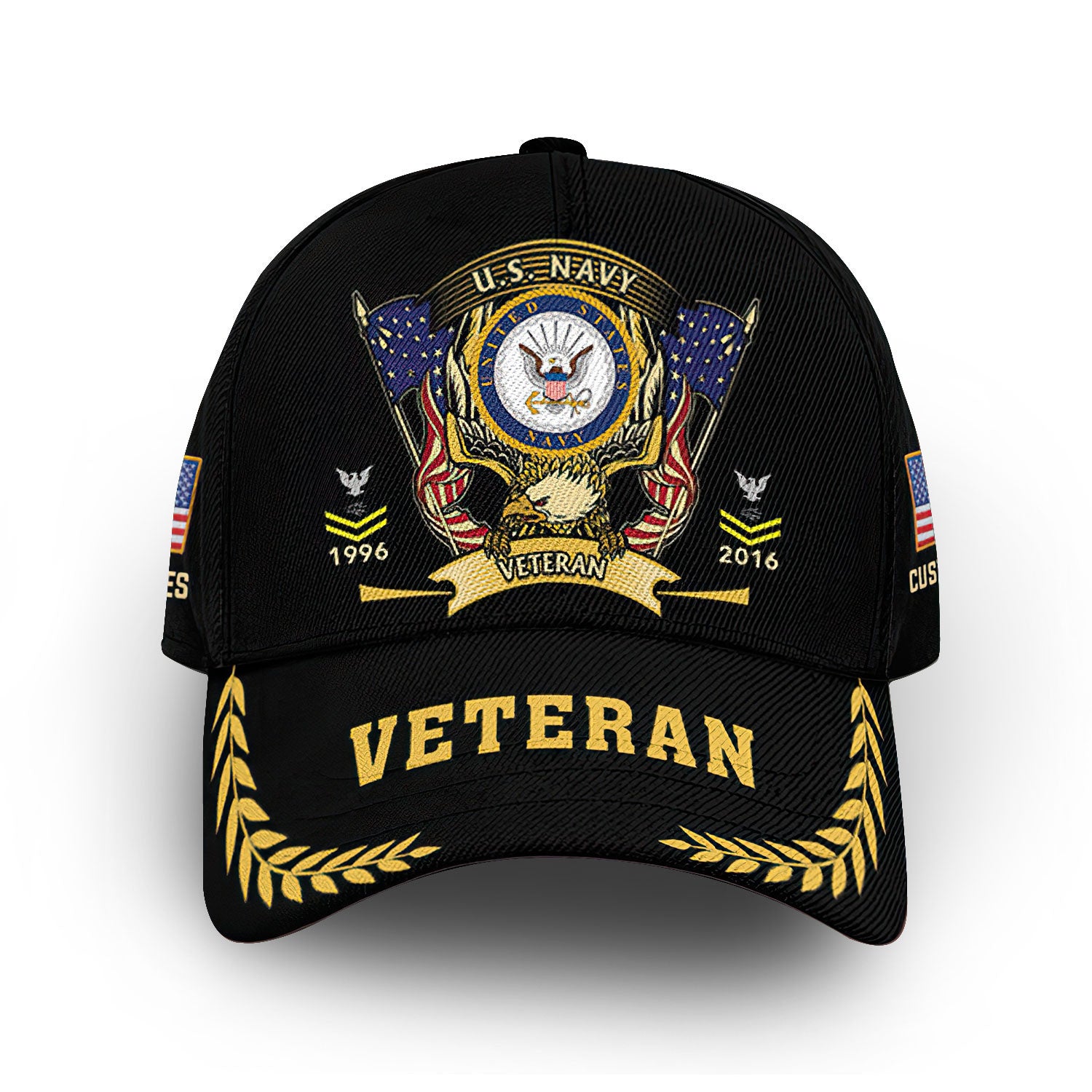 US Navy Custom Cap VPVC011702, Gifts For Navy Veteran, Best Gifts On Father's Day, Armed Forces Day, Independence Day, Veterans Day.