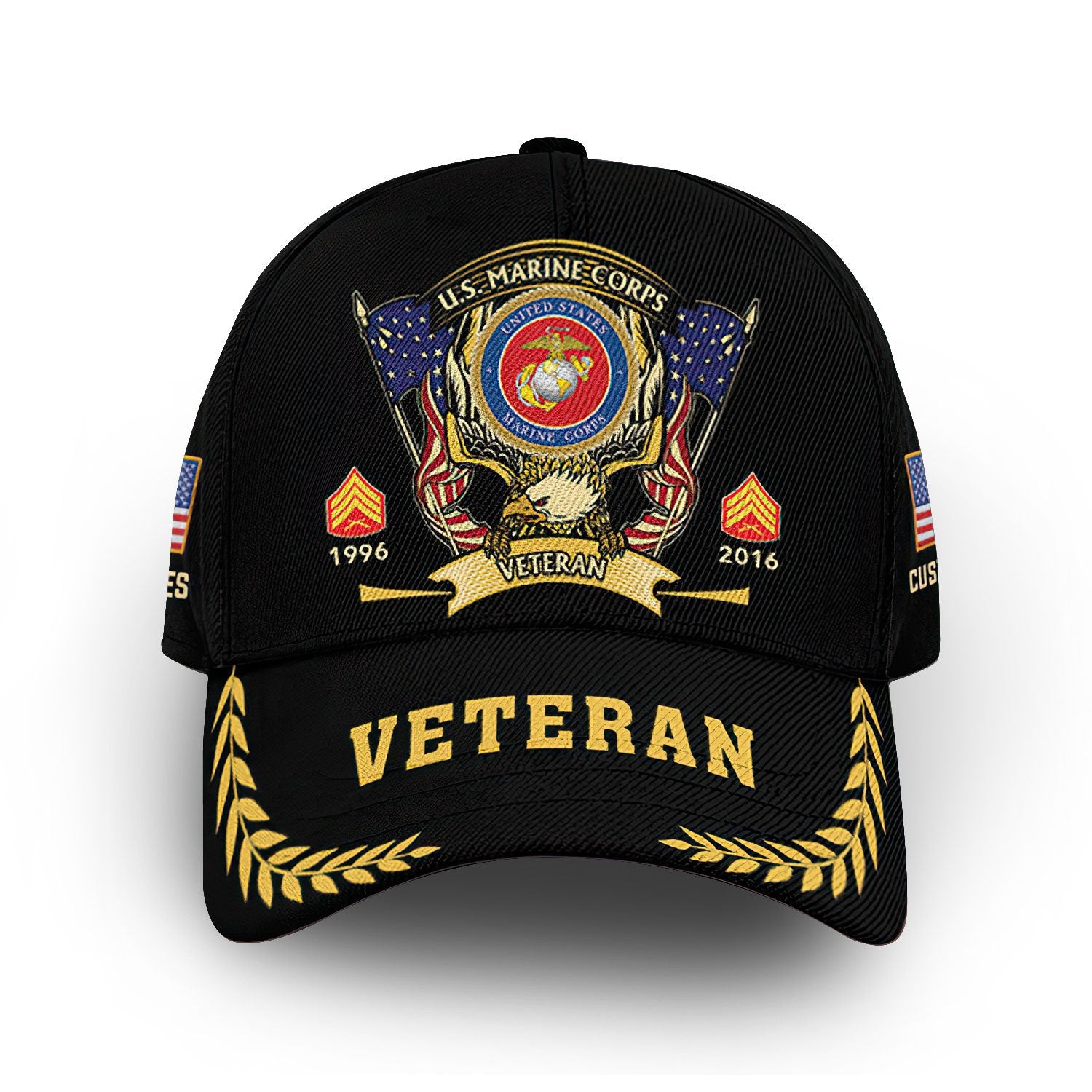 USMC Custom Cap VPVC011703, Gifts For Marine Veteran, Best Gifts On Father's Day, Armed Forces Day, Independence Day, Veterans Day.