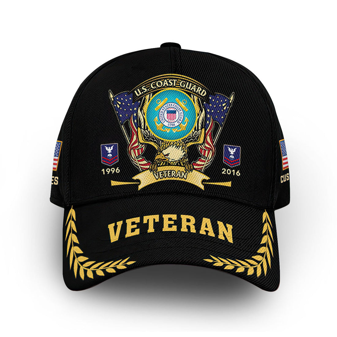 USCG Custom Cap VPVC011705, Gifts For Coast Guard Veteran, Best Gifts On Father's Day, Armed Forces Day, Independence Day, Veterans Day.