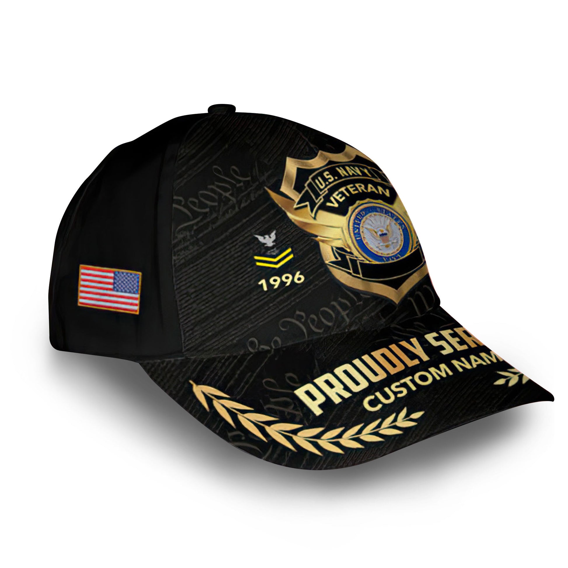 US Navy Custom Cap VPVC012002, Gifts For Navy Veteran, Best Gifts On Father's Day, Armed Forces Day, Independence Day, Veterans Day.
