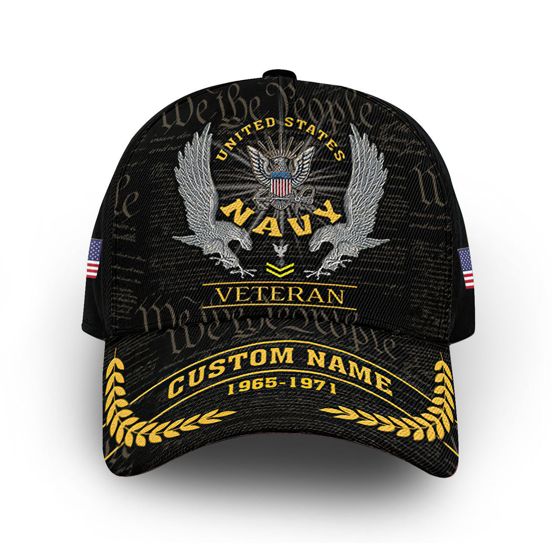 Unique Custom Name, Rank, Year, US Navy Cap VPVC012902, Gifts For Navy Veteran, Gifts For Dad, For Husband, Best Gifts On Father's Day, Independence Day, Veterans Day.