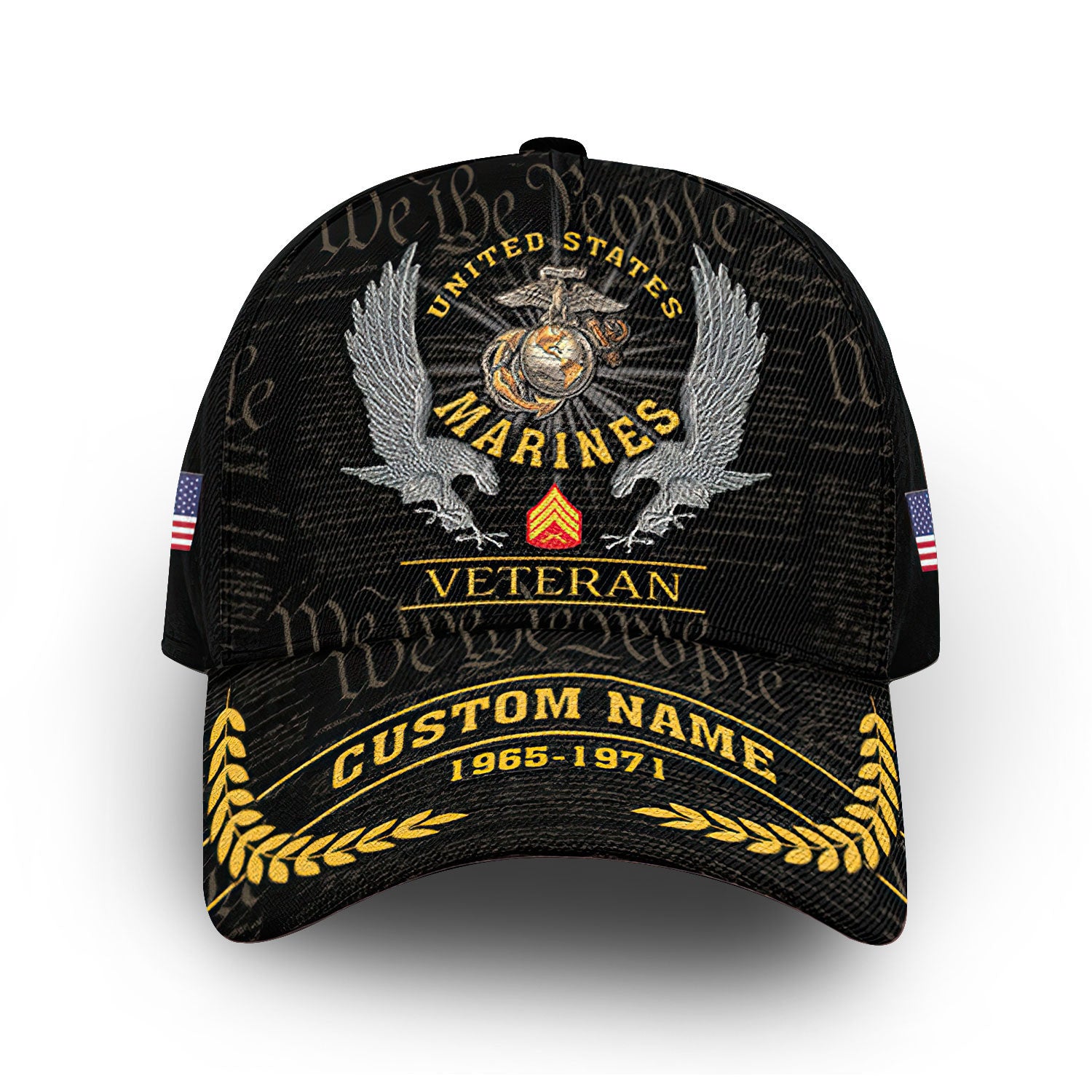 Unique Custom Name, Rank, Year, USMC Cap VPVC012903, Gifts For Marine Veteran, Gifts For Dad, For Husband, Best Gifts On Father's Day, Independence Day, Veterans Day.