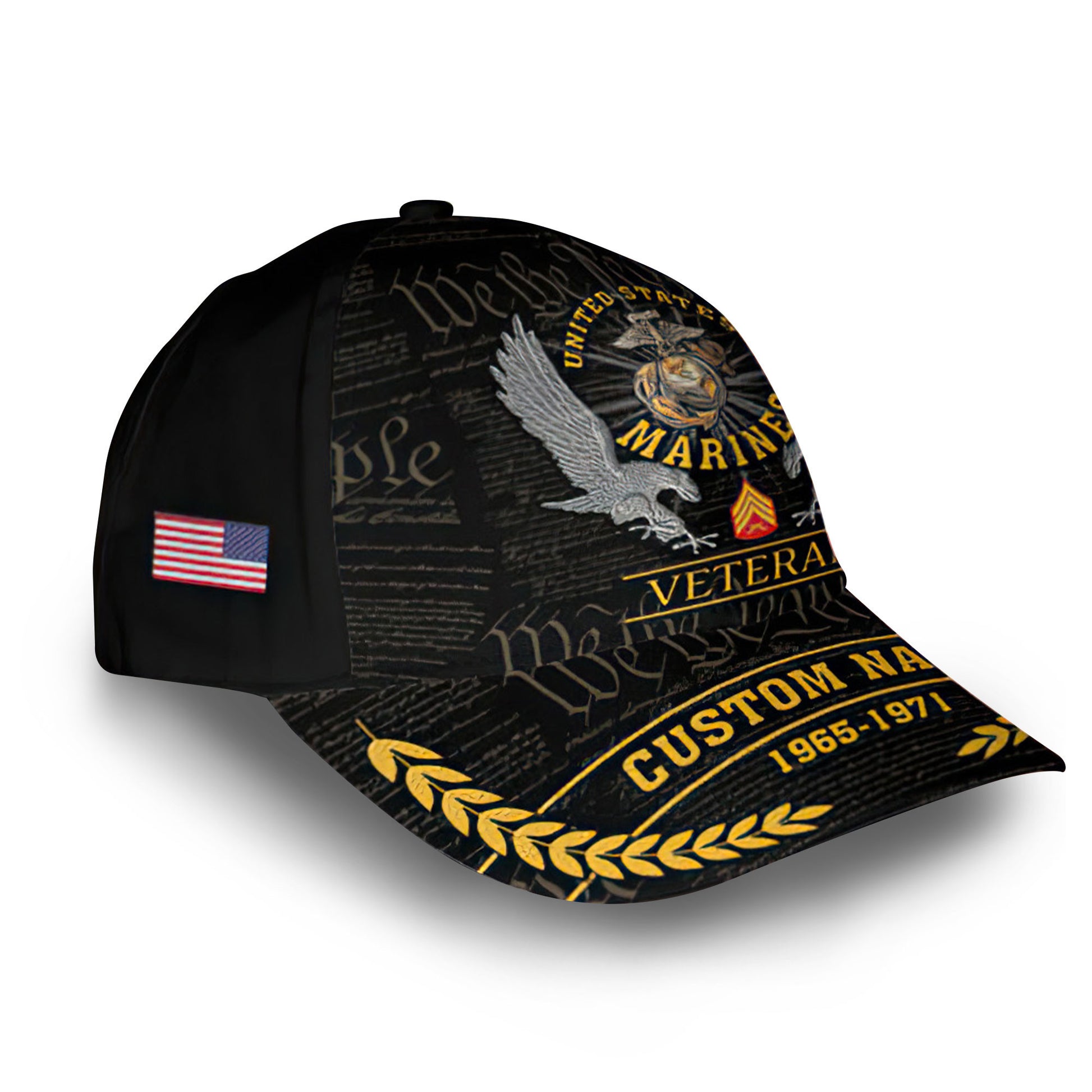 Unique Custom Name, Rank, Year, USMC Cap VPVC012903, Gifts For Marine Veteran, Gifts For Dad, For Husband, Best Gifts On Father's Day, Independence Day, Veterans Day.