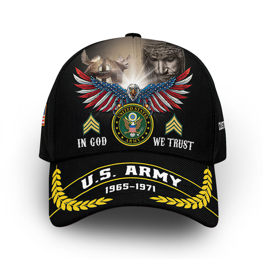 US Army Custom Cap VPVC012906, Gifts For Army Veteran, Best Gifts On Father's Day, Armed Forces Day, Independence Day, Veterans Day.