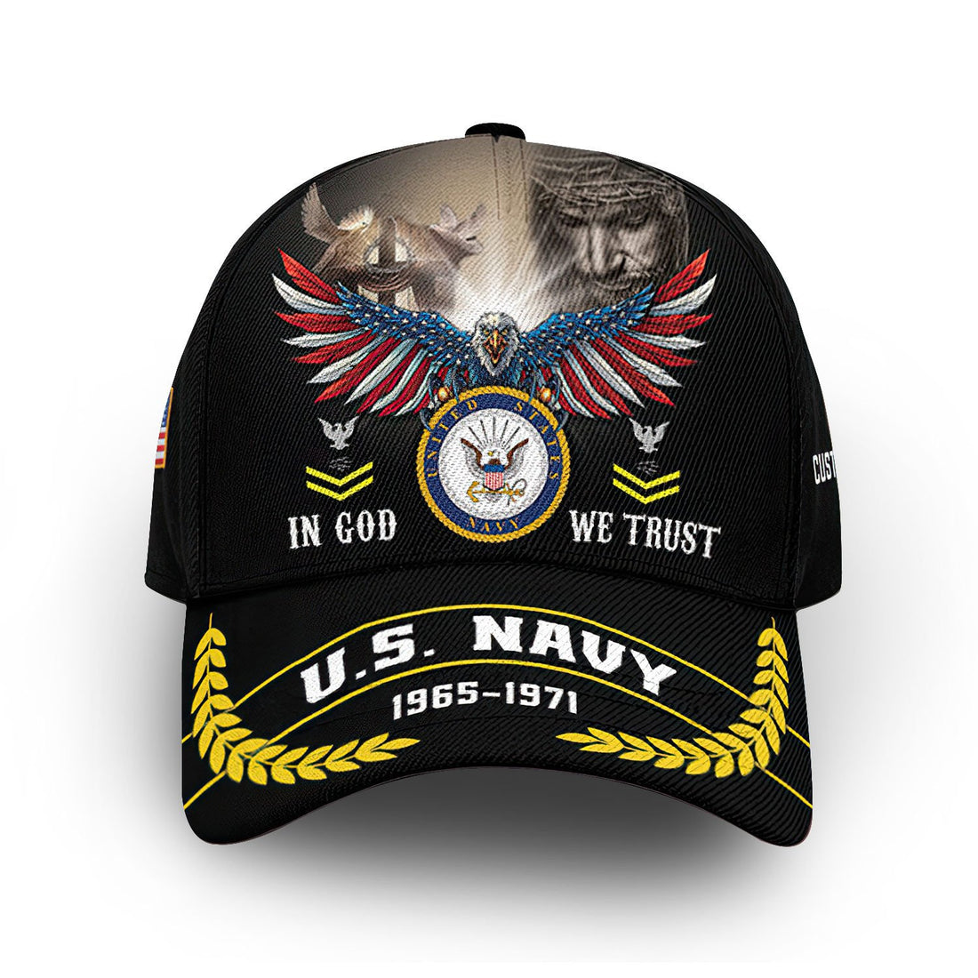 US Navy Custom Cap VPVC012907, Gifts For Navy Veteran, Best Gifts On Father's Day, Armed Forces Day, Independence Day, Veterans Day.