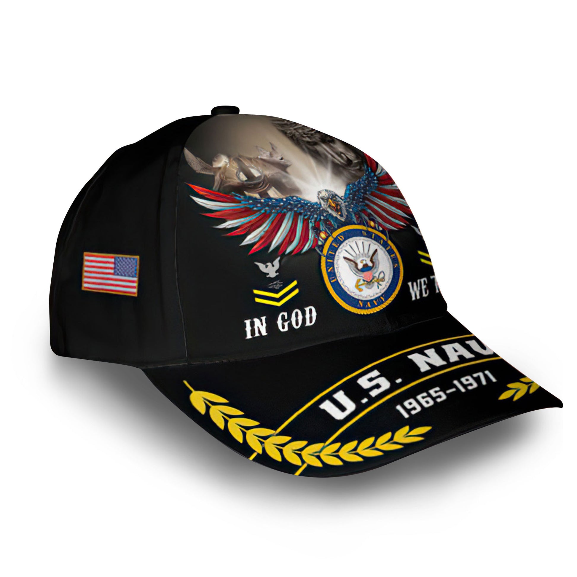 US Navy Custom Cap VPVC012907, Gifts For Navy Veteran, Best Gifts On Father's Day, Armed Forces Day, Independence Day, Veterans Day.