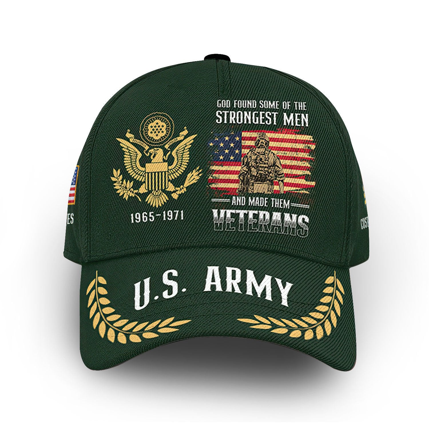US Army Custom Cap VPVC013001, Gifts For Army Veteran, Best Gifts On Father's Day, Armed Forces Day, Independence Day, Veterans Day.