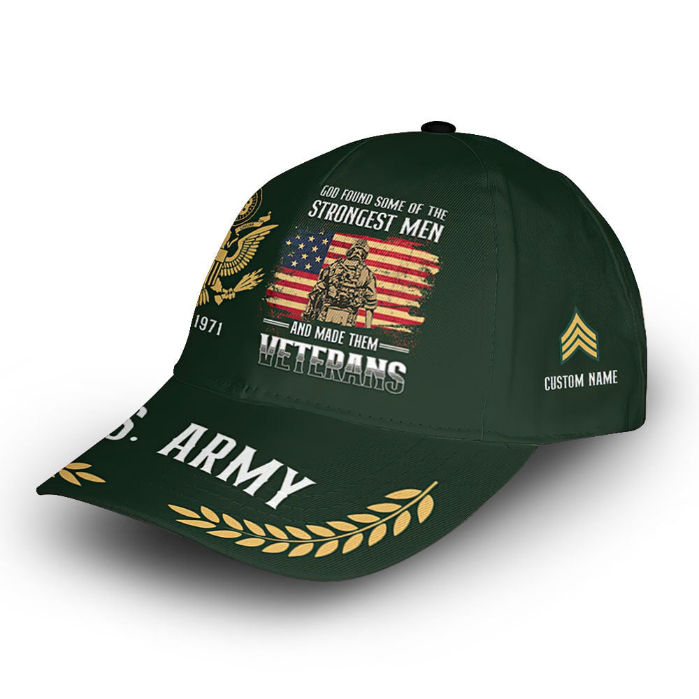 US Army Custom Cap VPVC013001, Gifts For Army Veteran, Best Gifts On Father's Day, Armed Forces Day, Independence Day, Veterans Day.