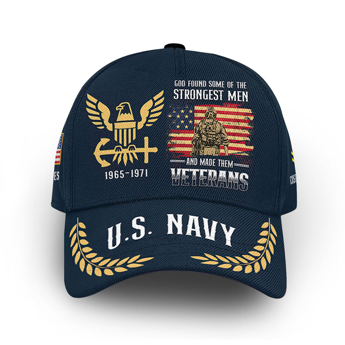 US Navy Custom Cap VPVC013002, Gifts For Navy Veteran, Best Gifts On Father's Day, Armed Forces Day, Independence Day, Veterans Day.