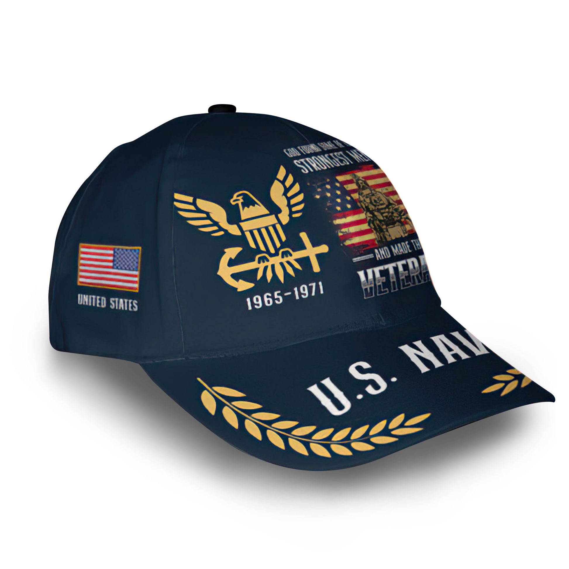 US Navy Custom Cap VPVC013002, Gifts For Navy Veteran, Best Gifts On Father's Day, Armed Forces Day, Independence Day, Veterans Day.