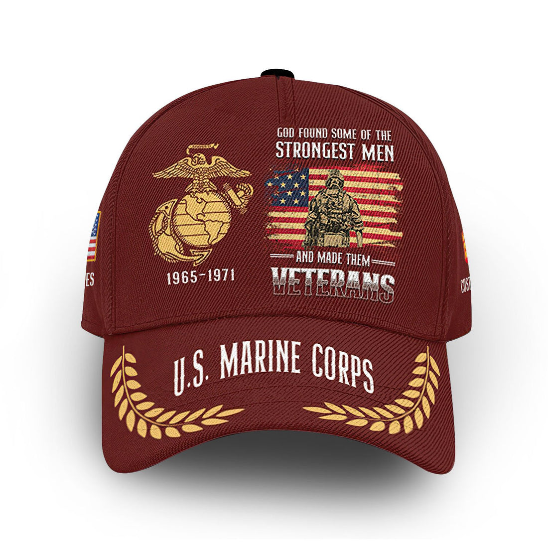 USMC Custom Cap VPVC013003, Gifts For Marine Veteran, Best Gifts On Father's Day, Armed Forces Day, Independence Day, Veterans Day.