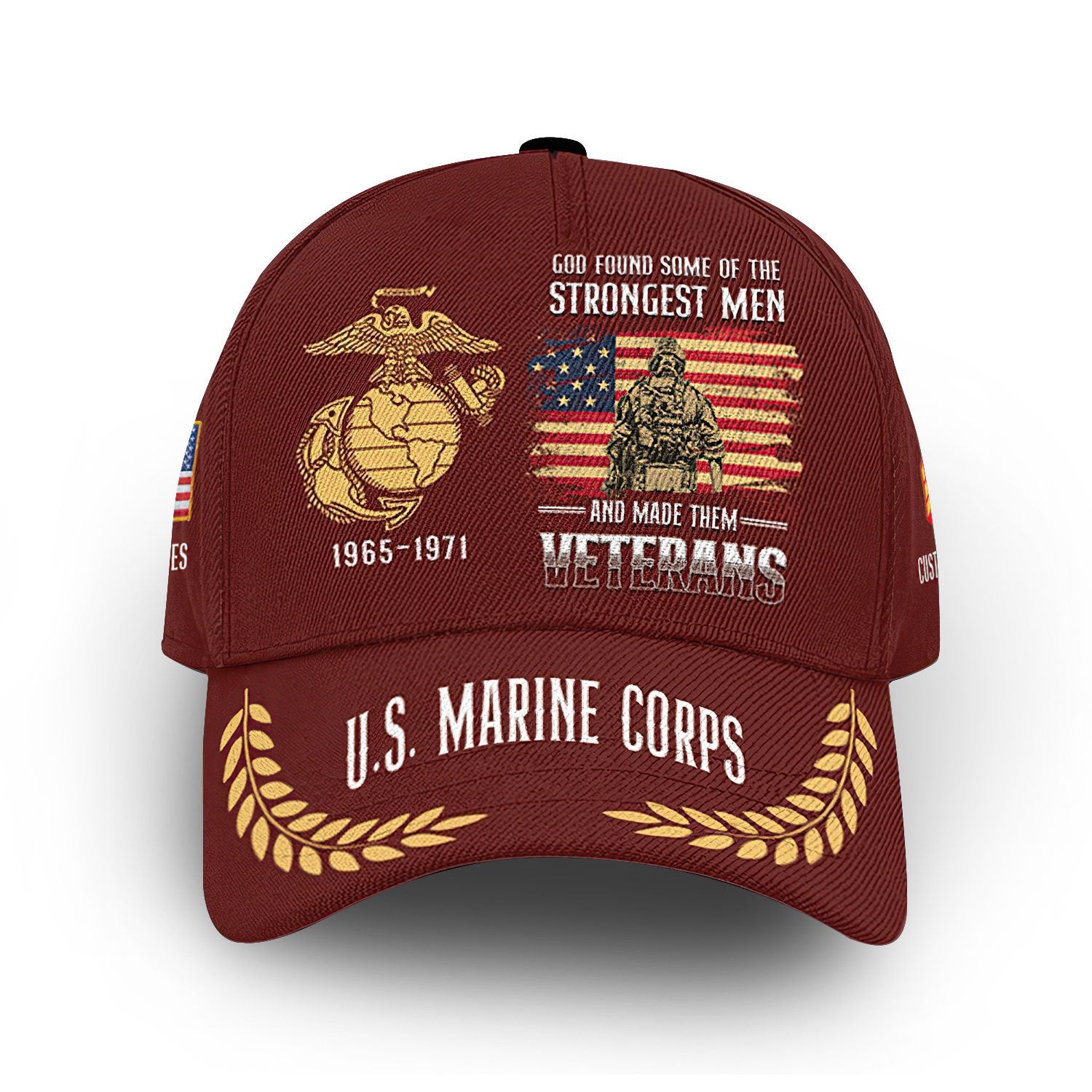 USMC Custom Cap VPVC013003, Gifts For Marine Veteran, Best Gifts On Father's Day, Armed Forces Day, Independence Day, Veterans Day.