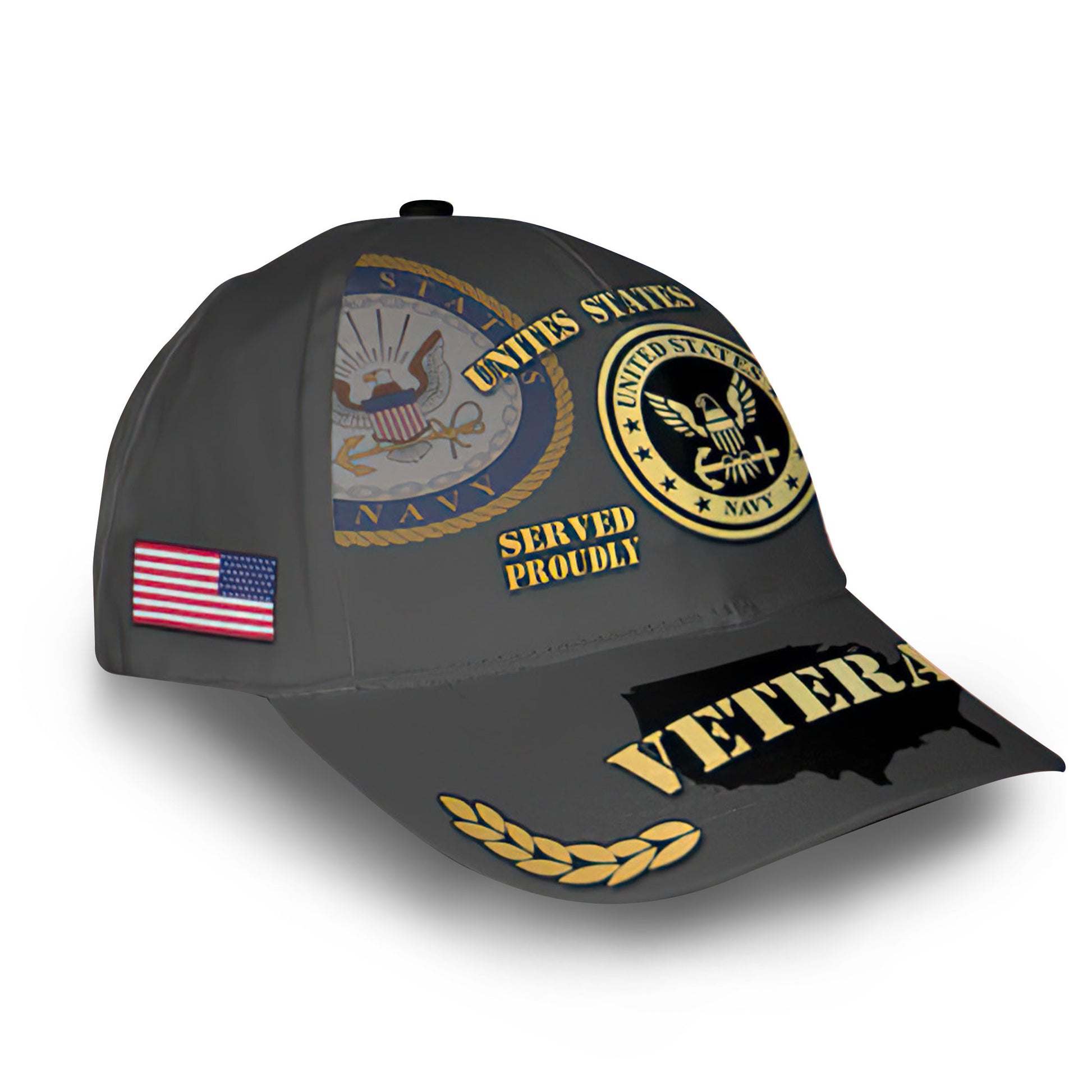 Unique Custom Name, Rank, Year, US Navy Cap VPVC013307, Gifts For Navy Veteran, Gifts For Dad, For Husband, Best Gifts On Father's Day, Independence Day, Veterans Day.