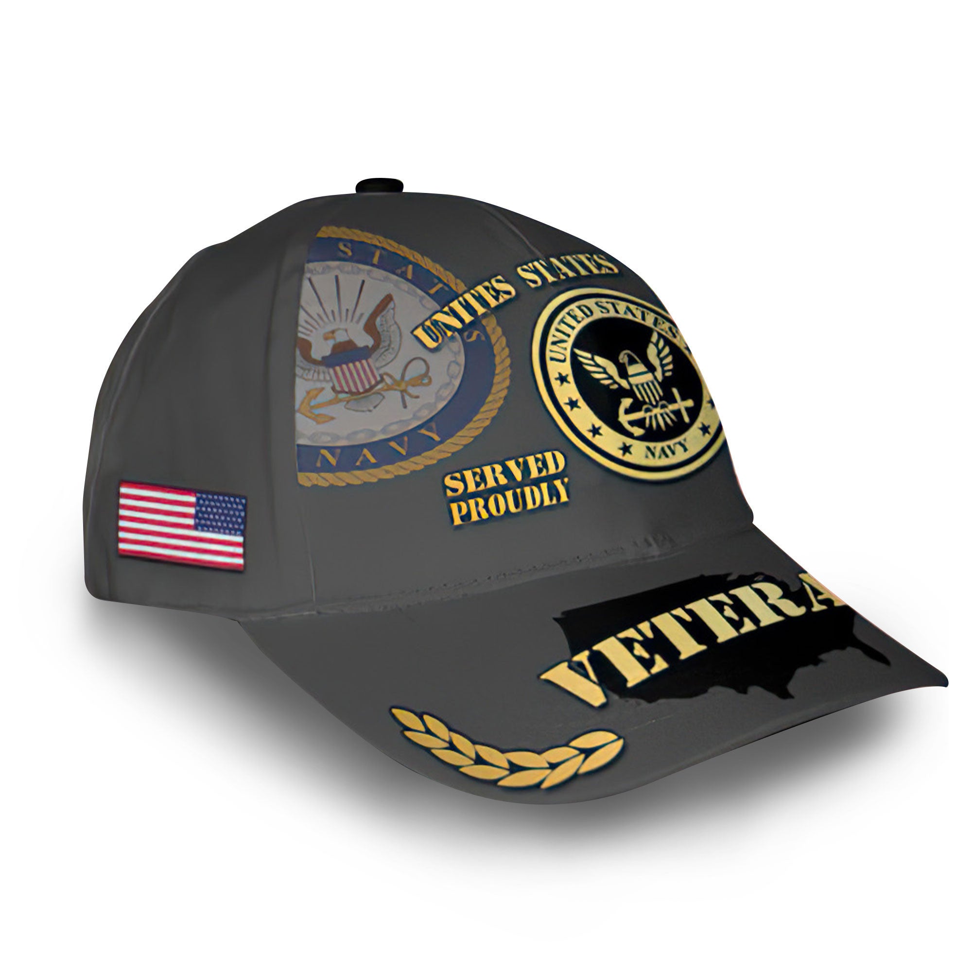 Unique Custom Name, Rank, Year, US Navy Cap VPVC013307, Gifts For Navy Veteran, Gifts For Dad, For Husband, Best Gifts On Father's Day, Independence Day, Veterans Day.