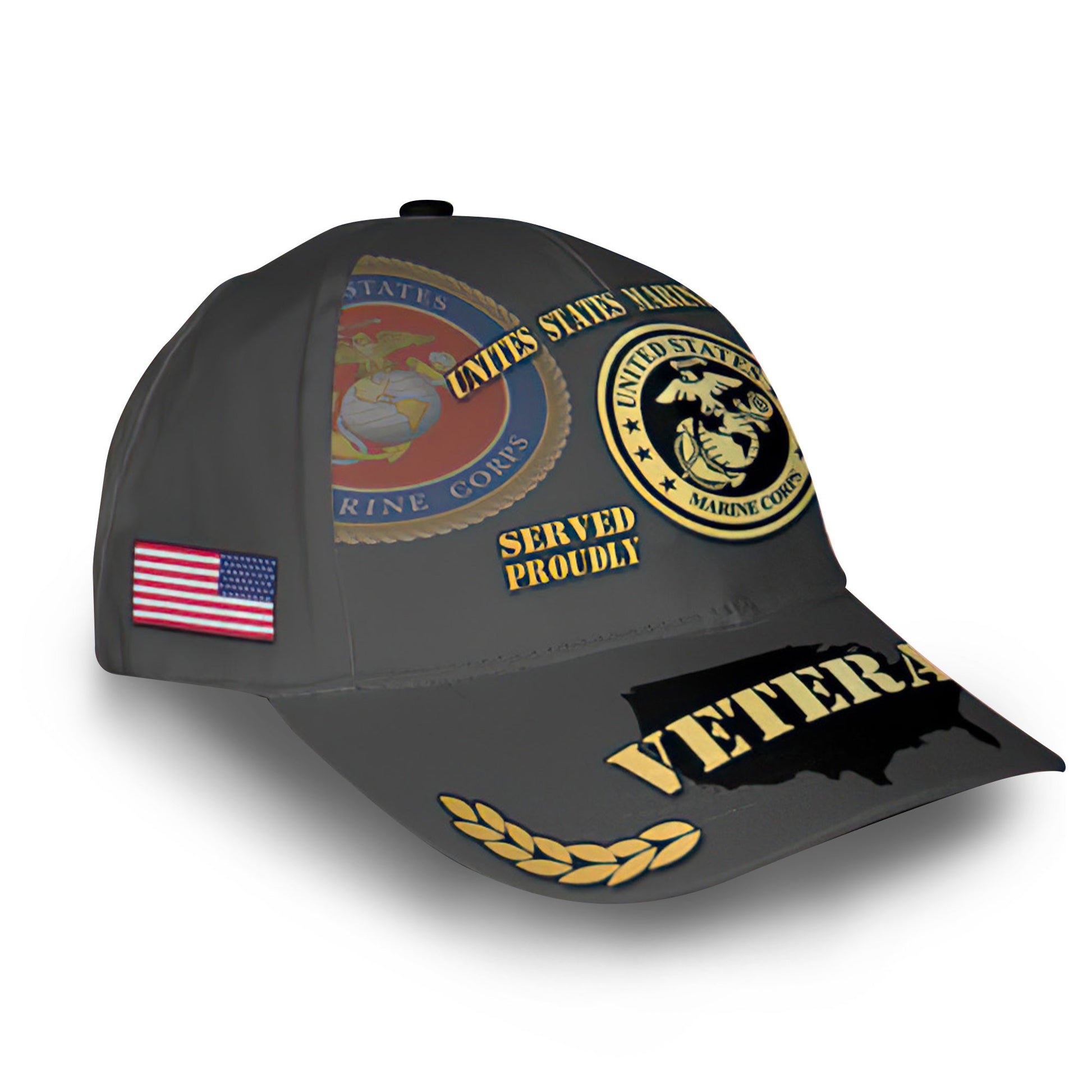 Unique Custom Name, Rank, Year, USMC Cap VPVC013308, Gifts For Marine Veteran, Gifts For Dad, For Husband, Best Gifts On Father's Day, Independence Day, Veterans Day.