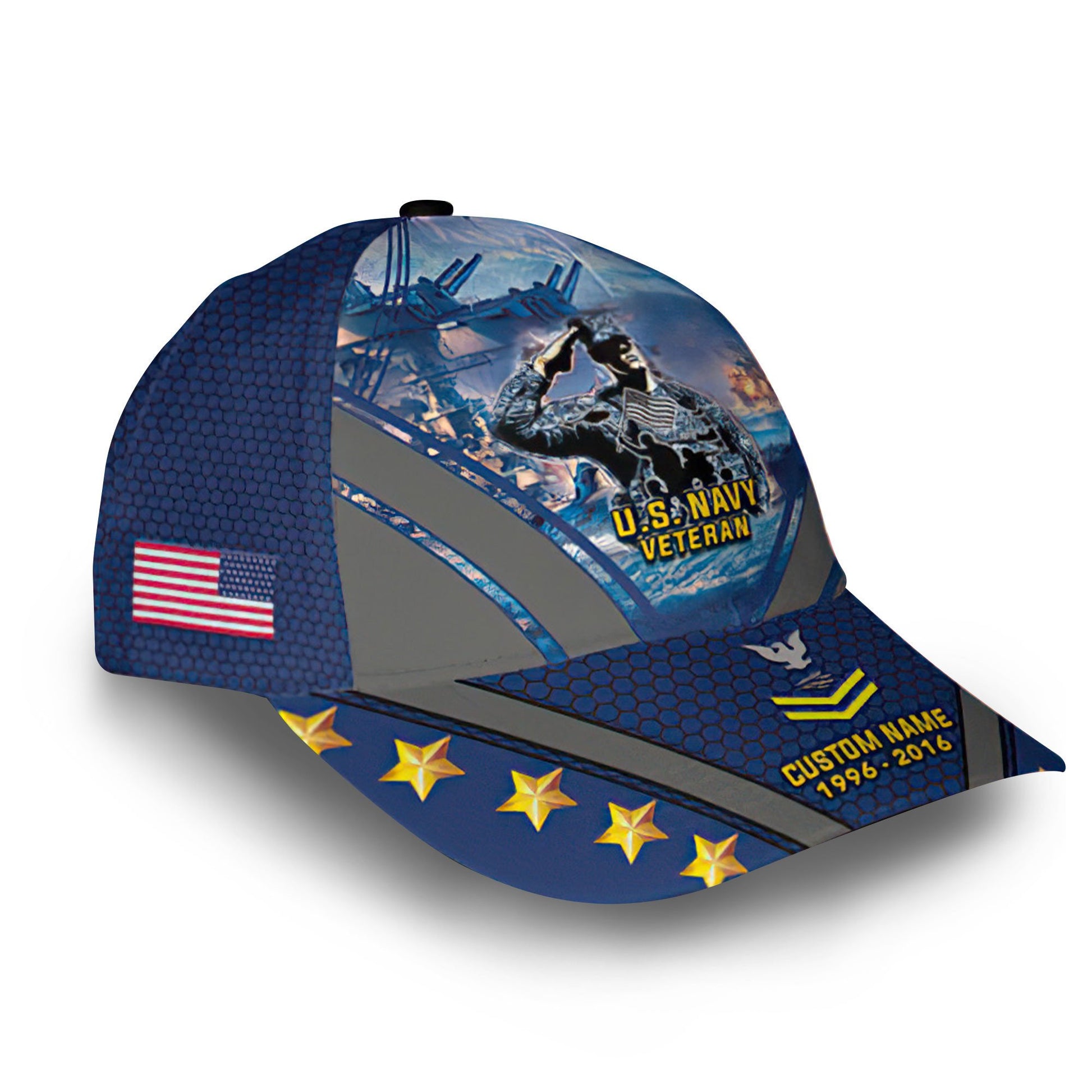 US Navy Custom Cap VPVC013407, Gifts For Navy Veteran, Best Gifts On Father's Day, Armed Forces Day, Independence Day, Veterans Day.