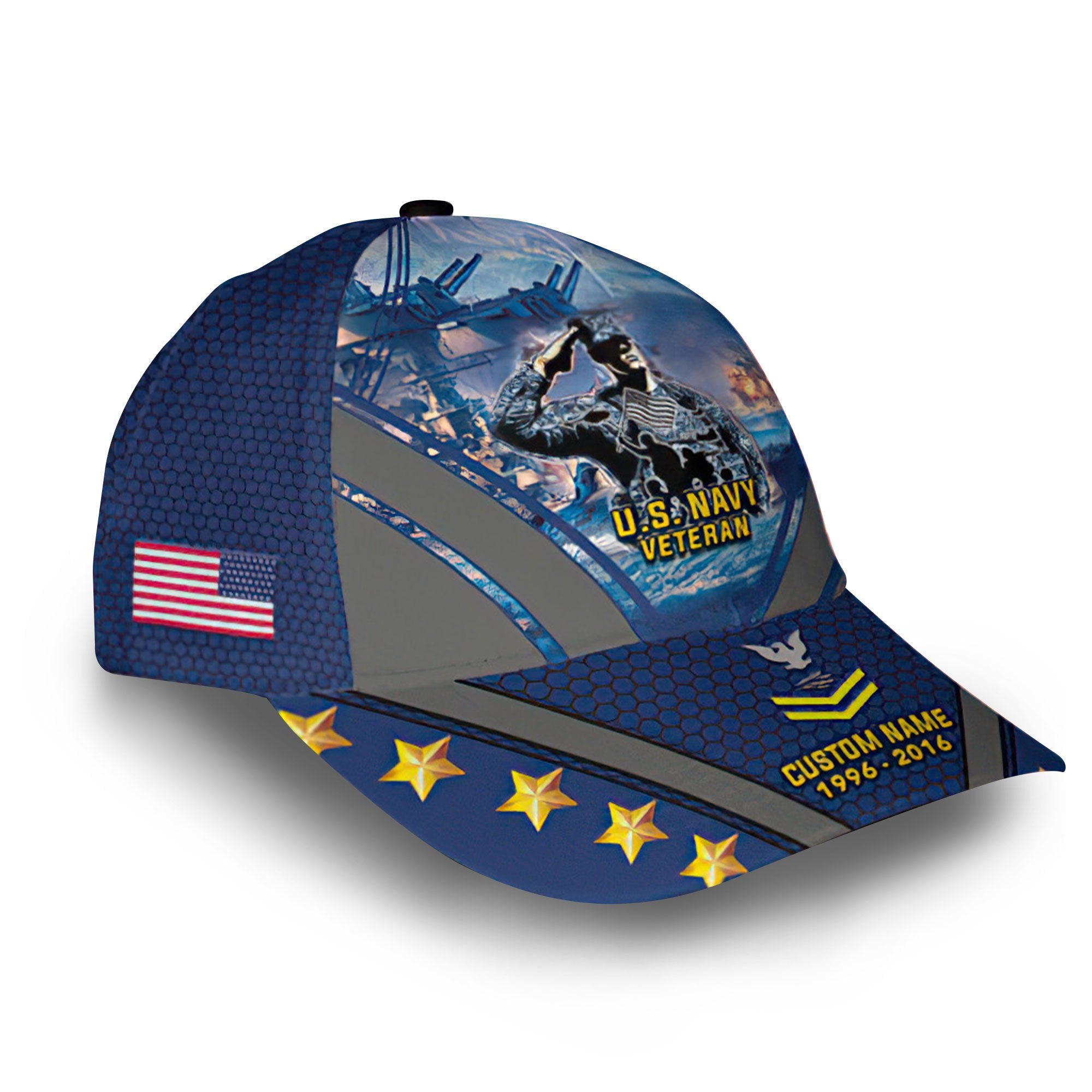 US Navy Custom Cap VPVC013407, Gifts For Navy Veteran, Best Gifts On Father's Day, Armed Forces Day, Independence Day, Veterans Day.